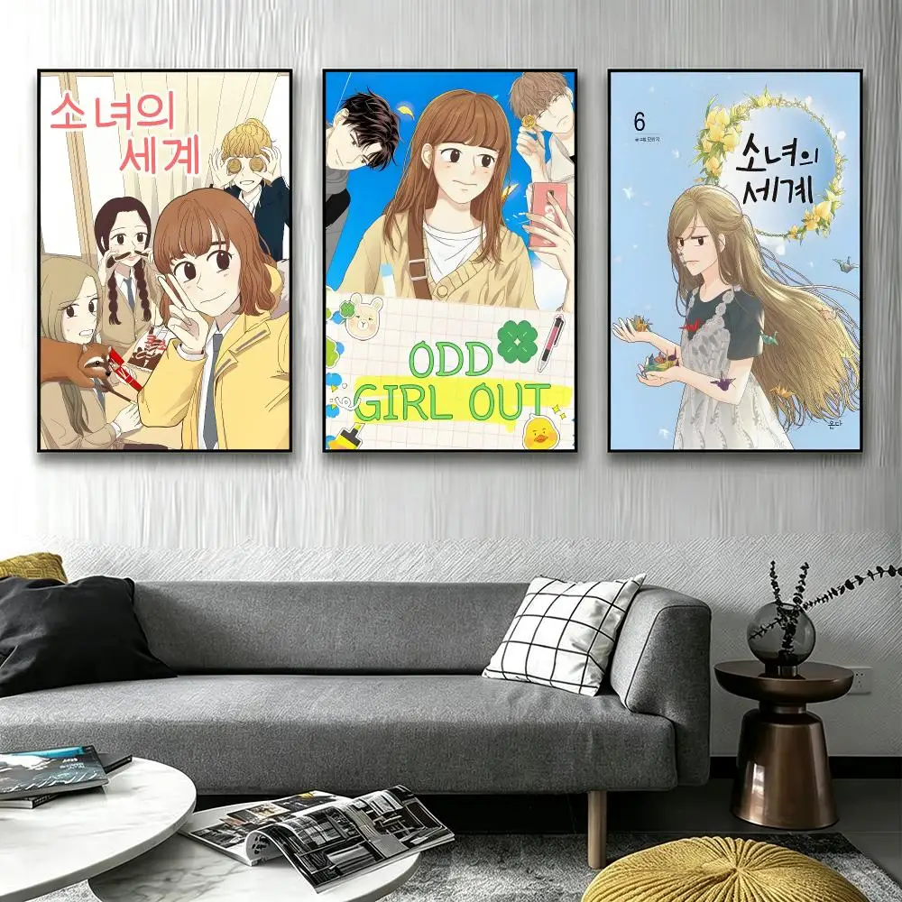 Manhwa Odd Girl Out Poster Poster HD printing Sophisticated Style Wall Art Home Decor For Bedroom Living Room Creative Gift