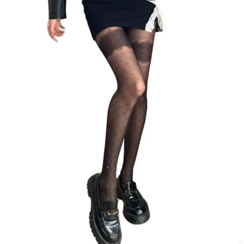 195E 女性リボン柄タイツ学生女子タイツストッキングパンストタイツ