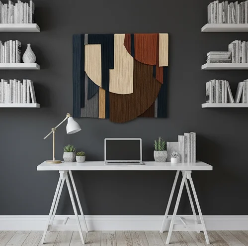 #￥Irregular Art Abstract Bohemian Style Vertical Hand-Woven Cotton Macrame Easter Wedding Birthday Mural Wall Hanging