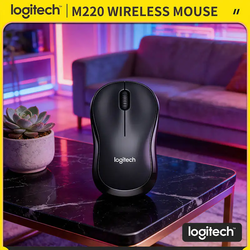 

Беспроводная мышь Logitech M220 с бесшумными кнопками, 18 месяцев автономной работы, компактный размер, эргономичная форма для удобства рук