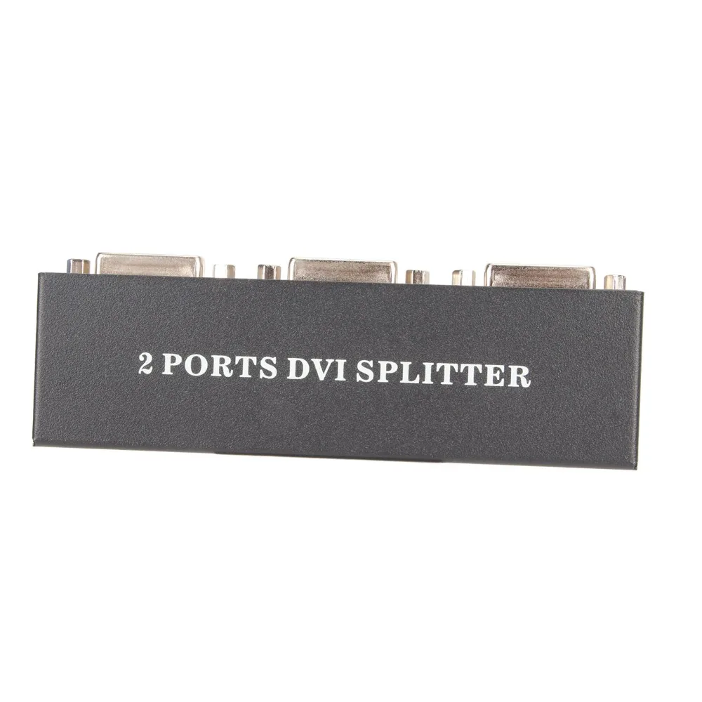 1 In 2 Out 1x2 DVI Splitter Support Resolution Up to 1920*1080 for US Plug 2 Port DVI Video Splitter