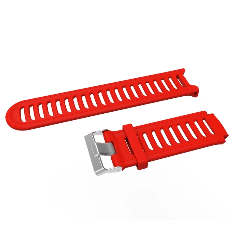 สายรัดข้อมือสำรองซิลิโคนสีดำสำหรับนาฬิกาสปอร์ตจีพีเอส910XT Garmin Forerunner
