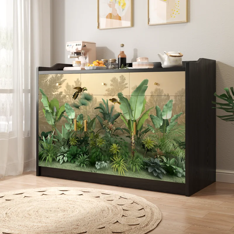 American retro porch cabinet modern light luxury household dining room dining side cabinet aisle decorative