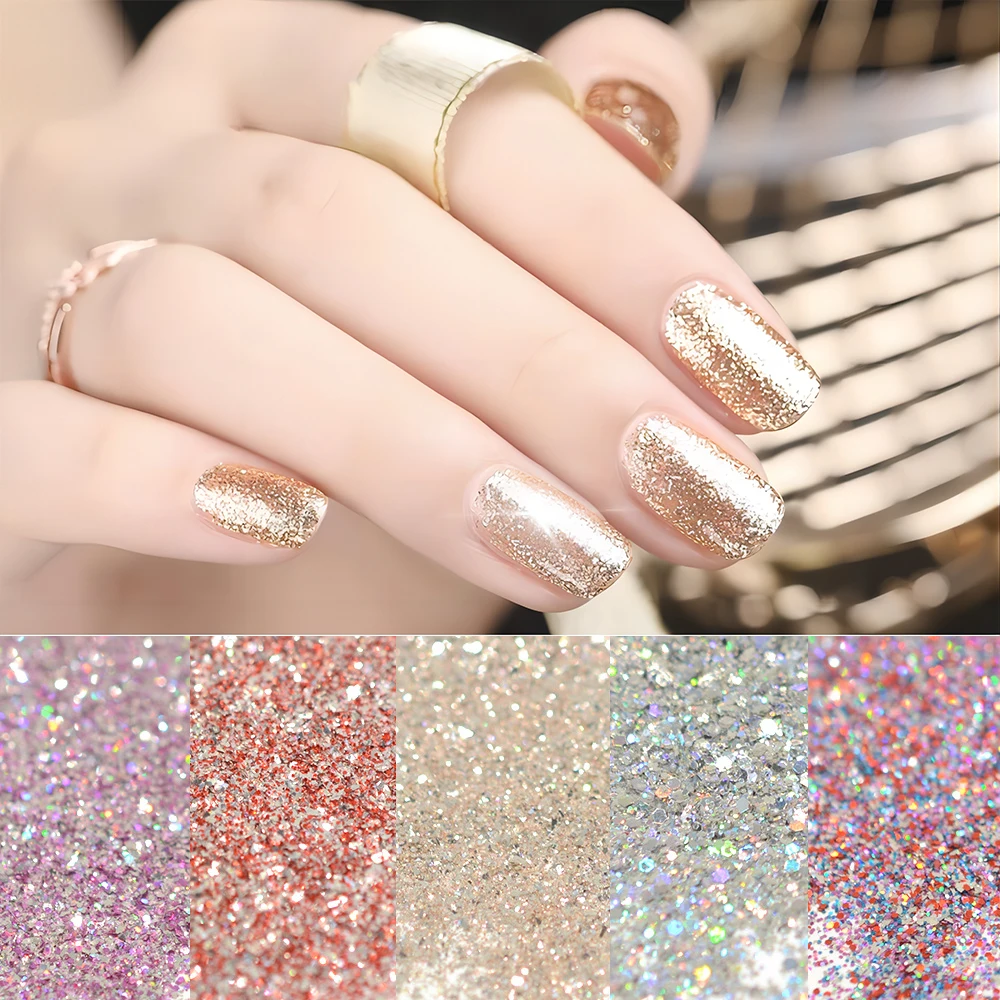 Shinning Nail Crystal Tiny Diamond Powder Rainbow Glitter Shiny Pigment Holographic Glass Micro Drill Nails Art Decorations