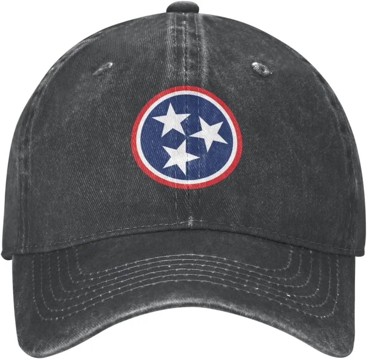 Cowboy Hat Cowboy Hat Trucker Dad Gift Adjustable Buckle Closure Tennessee Tri Star Flag Sunhat Unisex