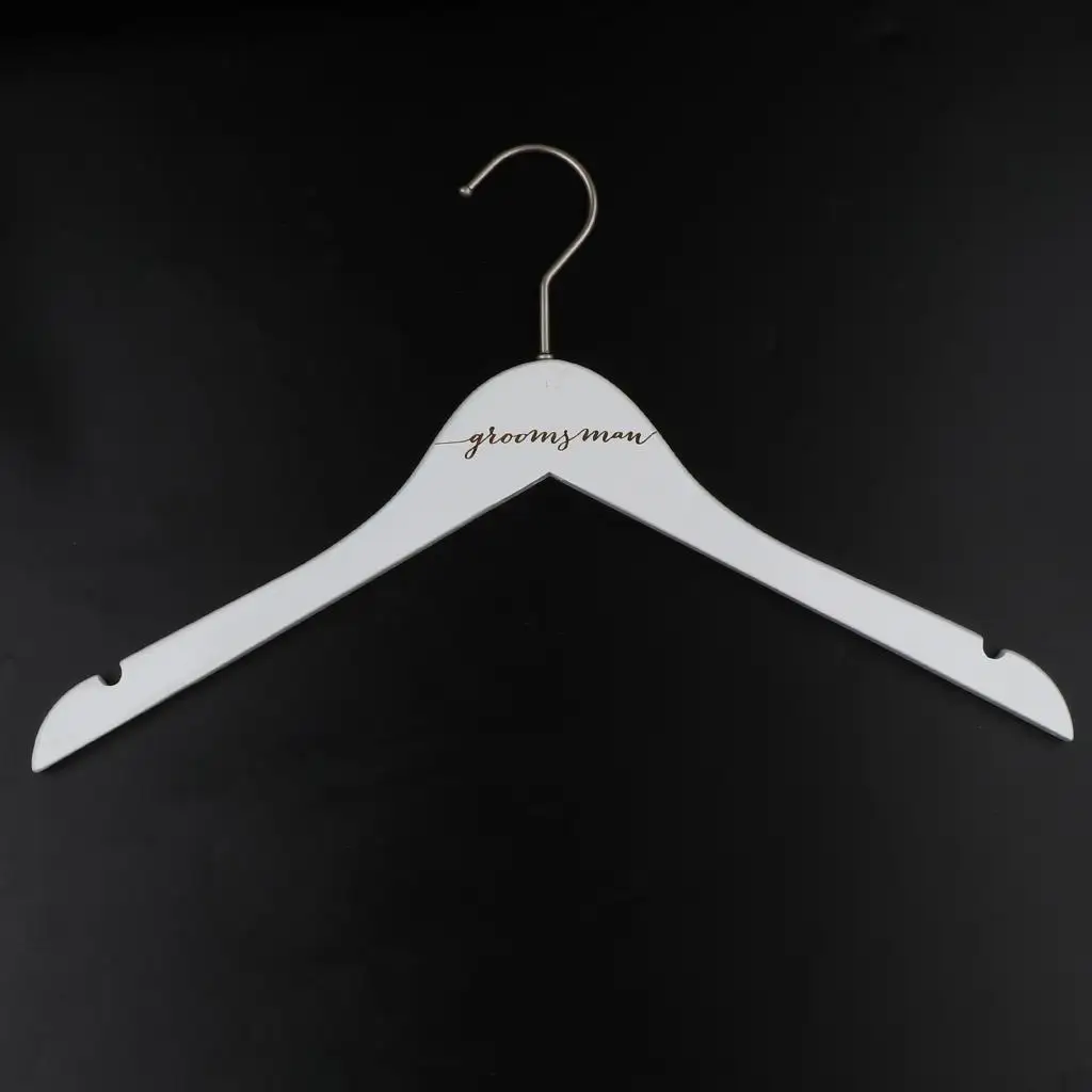 White wooden hanger suit hanger jacket hanger with wedding