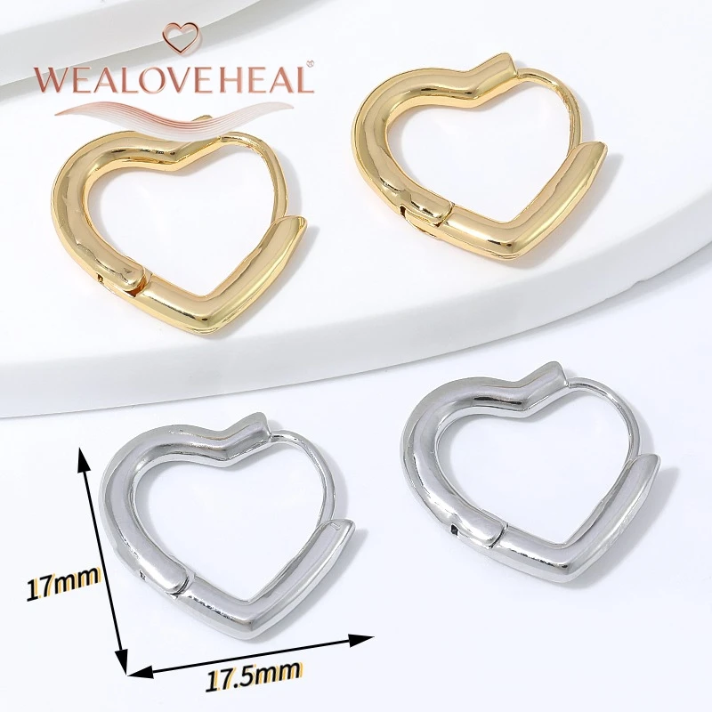 18K vergoldete Herz-Huggie-Ohrringe für Frauen, minimalistische zarte Creolen, modischer Alltagsschmuck, Geschenk zum Valentinstag oder Geburtstag – Detail 17