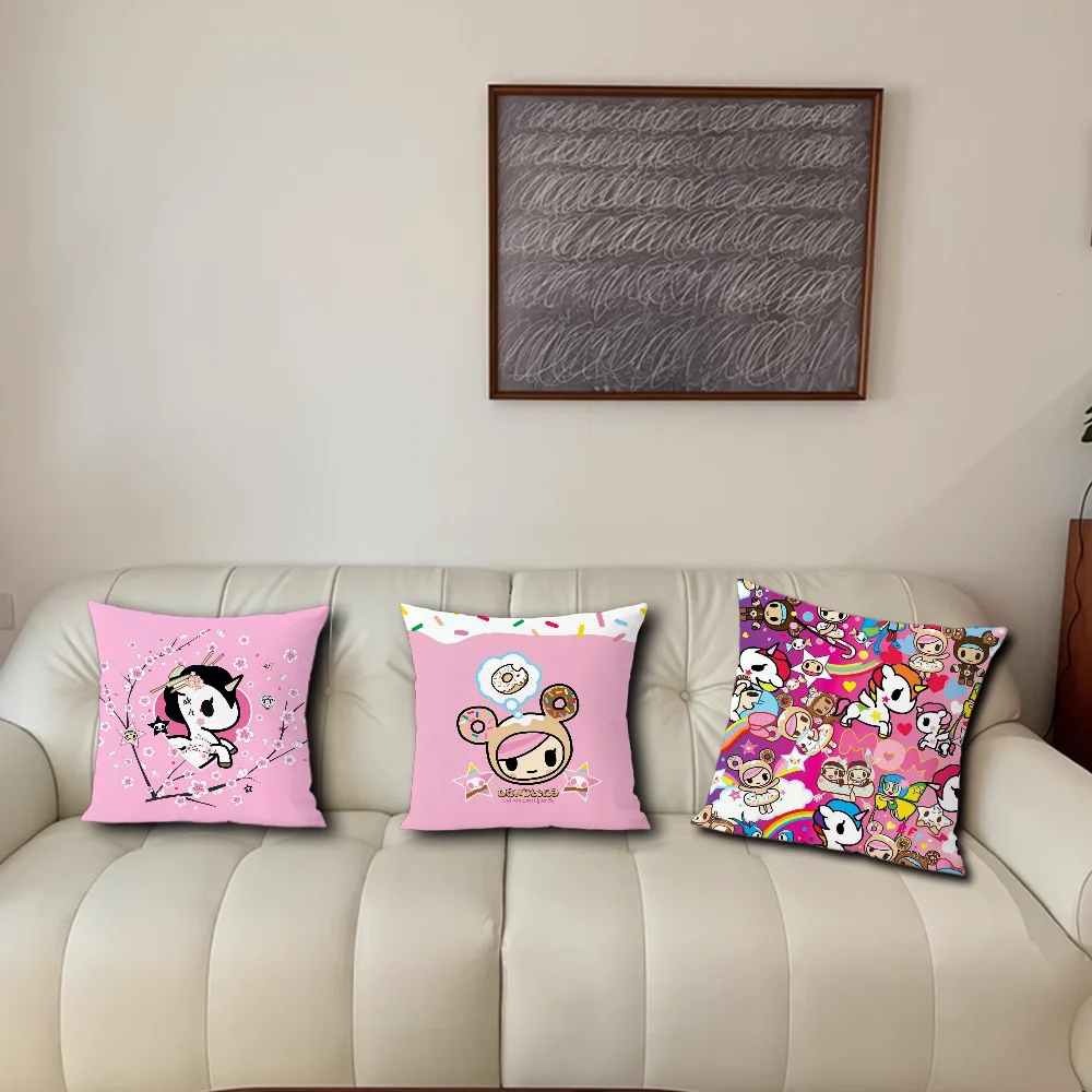 Cute T-TokidokiS Comfortable Pillow case Car Ornaments Office Living Room Sofa Home Pillow case