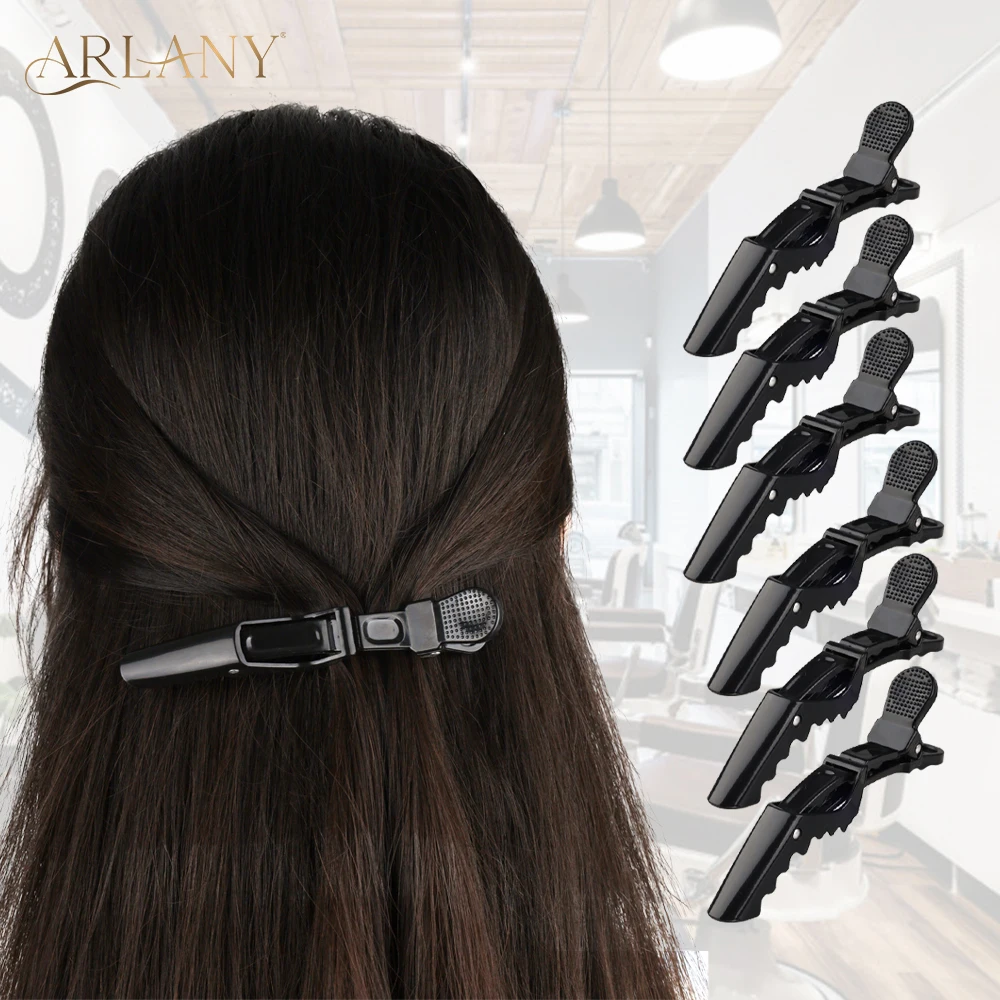 6 Pcs Hair Section Clips Pro Hairdressing Alligator Hair Styling Clip Salon Barber Beauty Accessories Hair Extension Tool