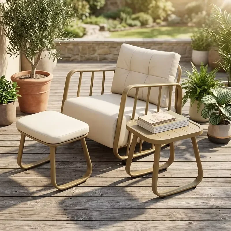 Aluminum Garden Furniture Rocking Chair Sofa Outdoor Patio Seating Ready to Ship