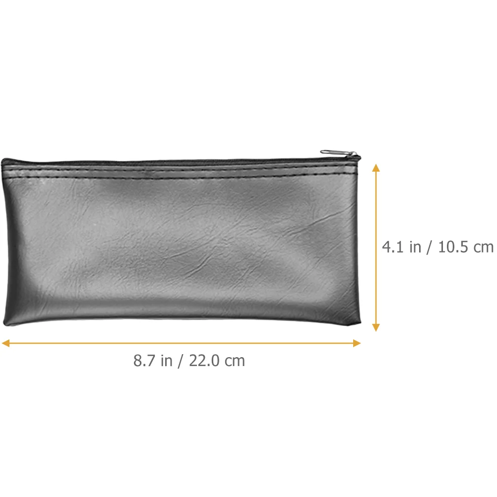 4 Pcs Microphone Storage Bag Case with Zipper Pouch Box Protective Pu Portable Carrying Transport