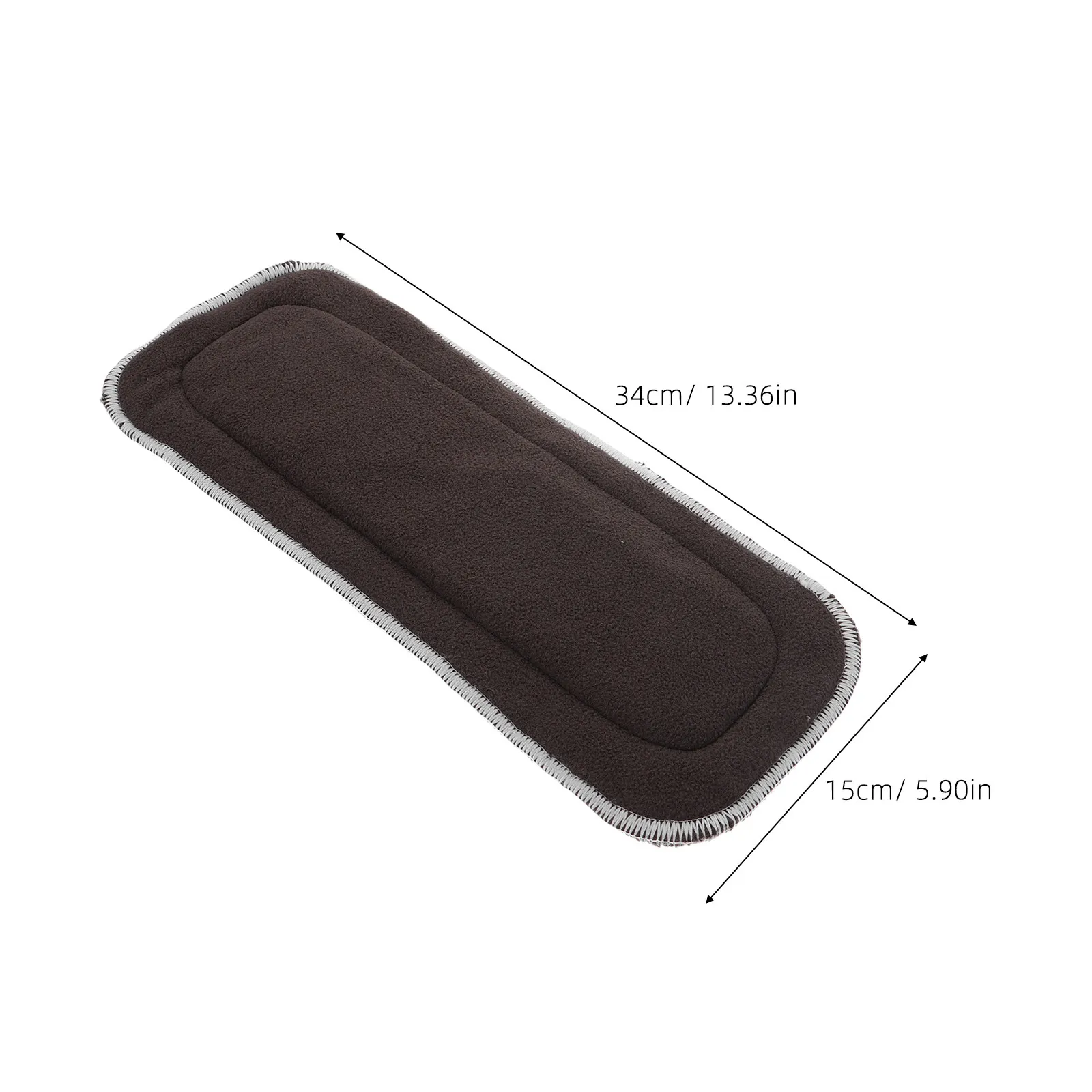 4Pcs Bamboo Charcoal Microfiber Diaper Liners 5-Layer Quick-Dry Absorbent Reusable Washable Cloth Diaper Inserts for Babies