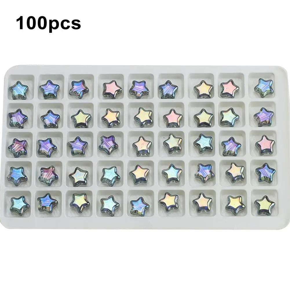 Wysokiej szkło wysokiej jakości gwiazda koralik do rękodzieła Diy gwiazdka gwiazda koralik biżuteria z koralików dostarcza kolorowe szklane gwiazda koralik s wszechstronne tworzenie biżuterii Diy