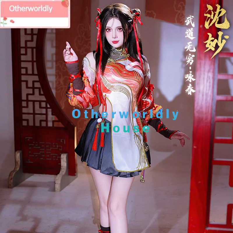 

Game Naraka Bladepoint Shen Miao Cosplay Costume Women Sexy Cheongsam Dress Chinese Kungfu Uniforms Halloween Suit Custom Made