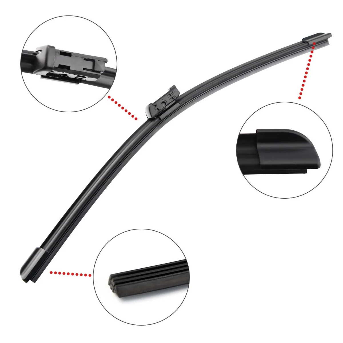 شفرات ممسحة زجاج السيارة الأمامي مناسبة لمقعد إيبيزا 6F 2018-2023 الممسحات الأمامية والخلفية 26 "+ 16" + 13 "قطع غيار السيارات 2020 2021