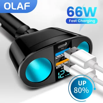 OLAF 자동차 충전기 전원 어댑터 66W 빠른 충전 듀얼 USB 타입 C QC3.0 Xiaomi 13 13 Ultra iPhone Poco Little F5 OnePlus Samsung Huawei Realme 휴대폰 빠른 충전 Best5 OLAF 자동차 충전기 전원 어댑터 66W 빠른 충전 듀얼 USB 타입 C QC3.0 Xiaomi 13 13 Ultra iPhone Poco Little F5 OnePlus Samsung Huawei Realme 휴대폰 빠른 충전 Best5