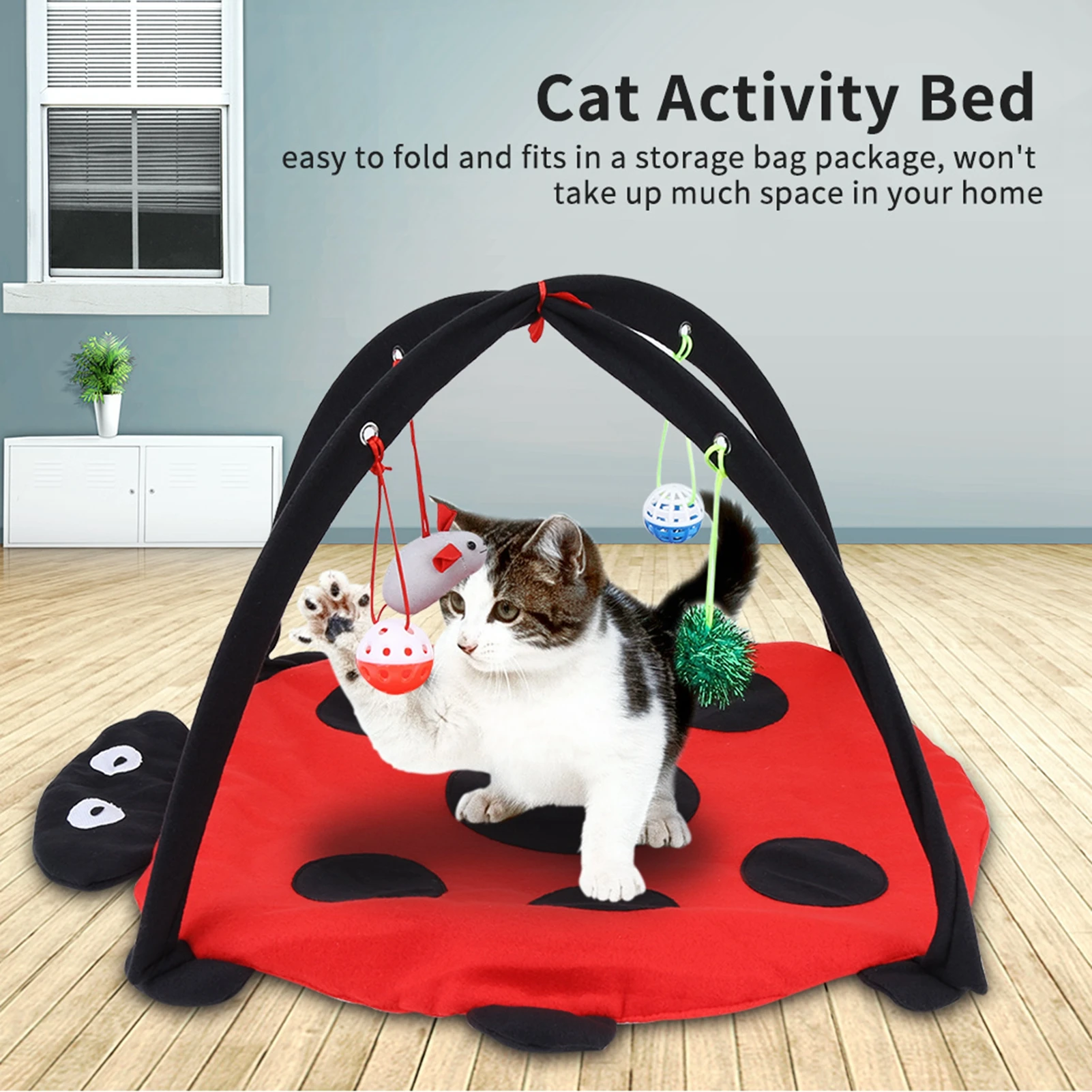 

Cat Toys Portable Cat Tent Funny Pet Toys Mobile Activity Pets Play Bed Toys Cat Play Mat Blanket Foldable Kitten Tents