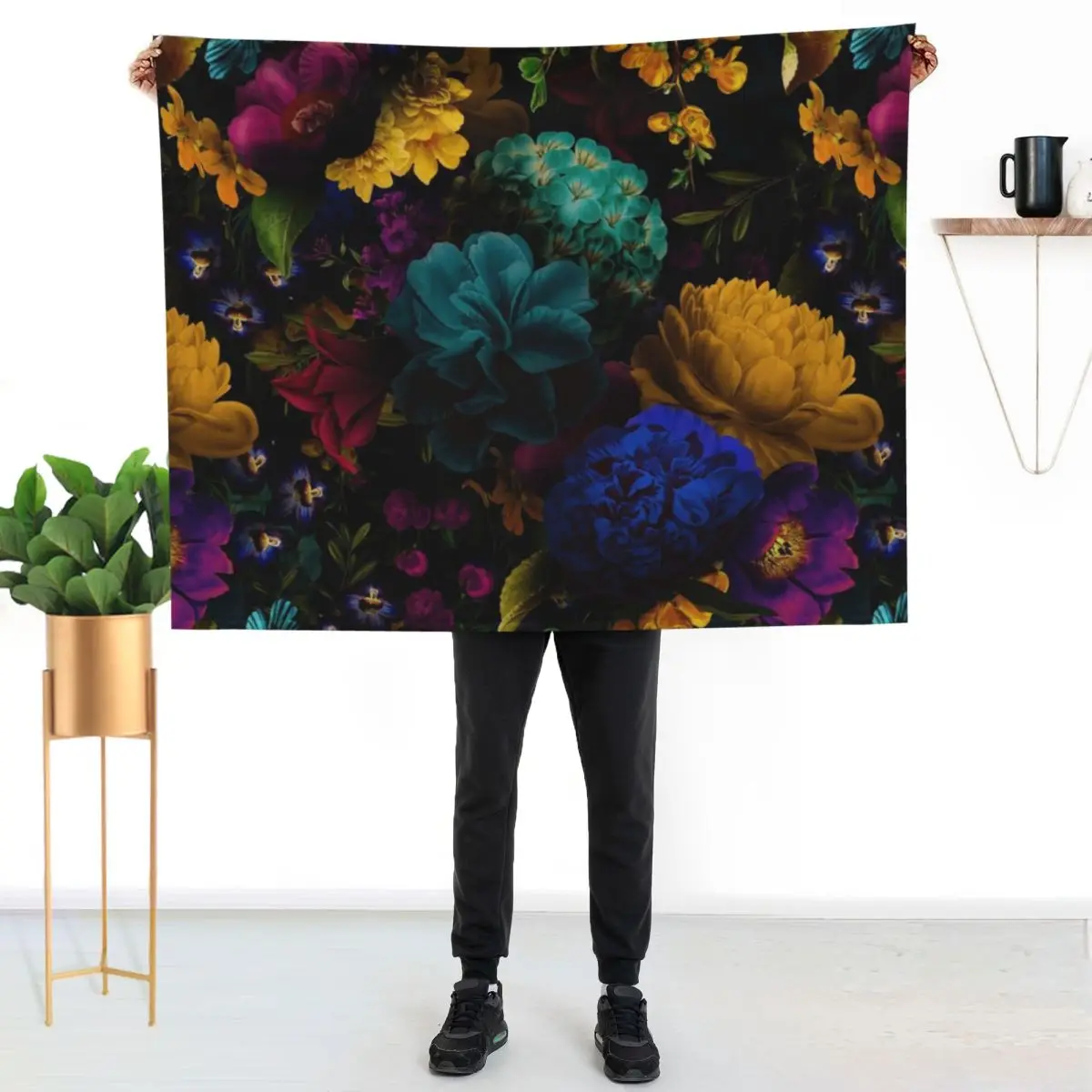 Mystical night II Botanical Night Garden Throw Blanket Luxury St Picnic christmas decoration anime Softest Blankets