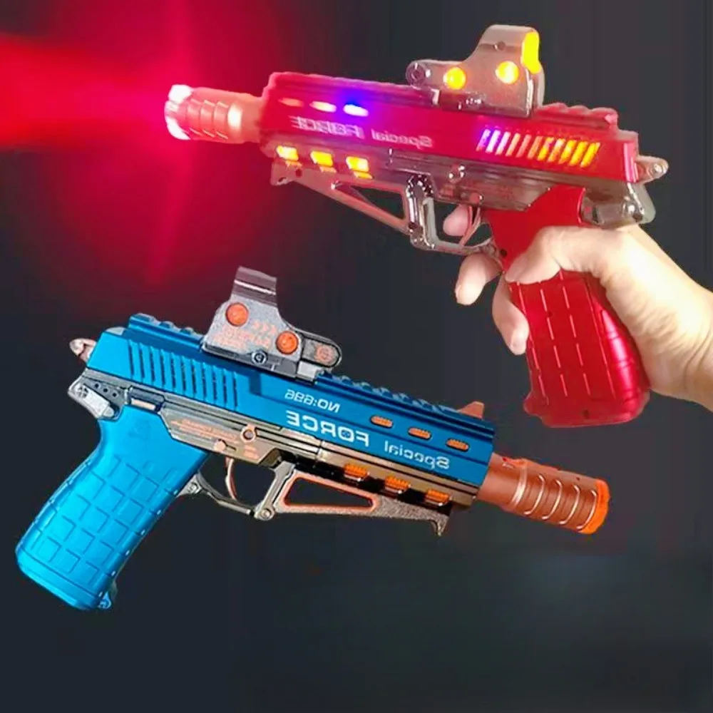 Neue Elektrische Sound Licht Pistole Spielzeug Kühlen Spray Wasser LED Licht Kampf Vibration Sound Wirkung Maschinenpistole Junge Baby Spielzeug