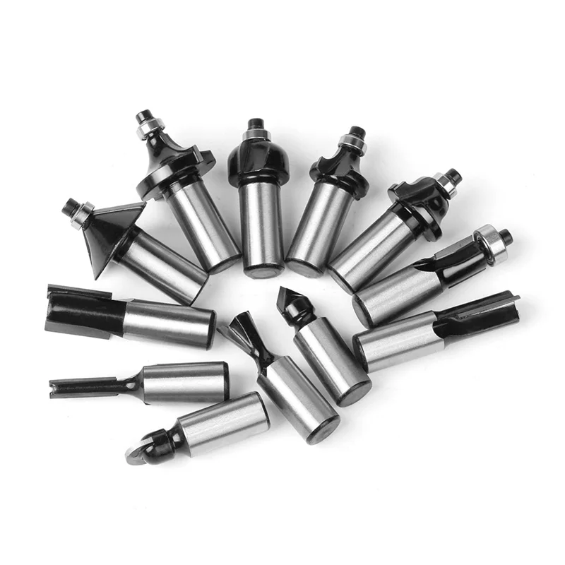

A7THK-Wood Milling Cutter Set Router Bits Set Trimming Straight Milling Cutter Woodworking Trimming Carving Forwoodworking Cutte