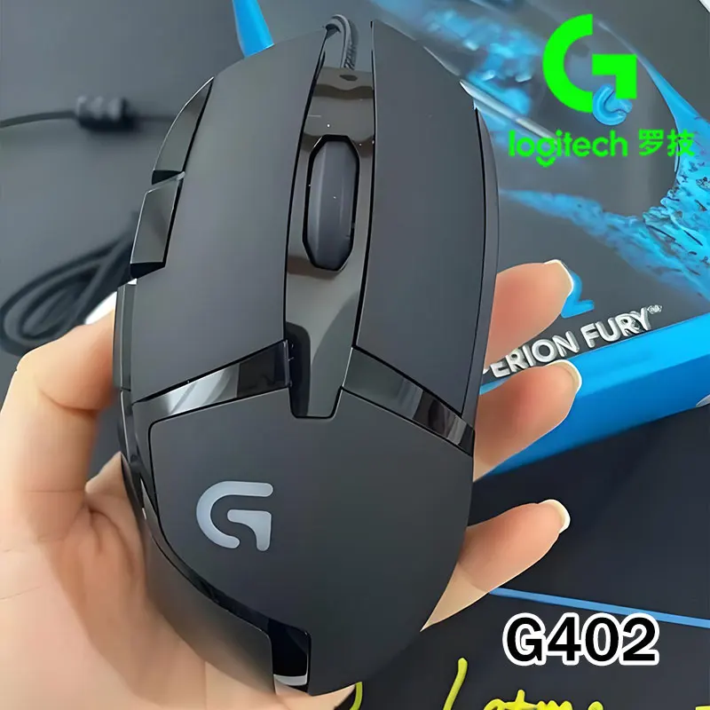 

Logitech G402 Студенческая вечеринка Киберспорт Офис Поезда Маленький артефакт Двухрежимная проводная бесшумная мышь Эргономичный легкий дизайн