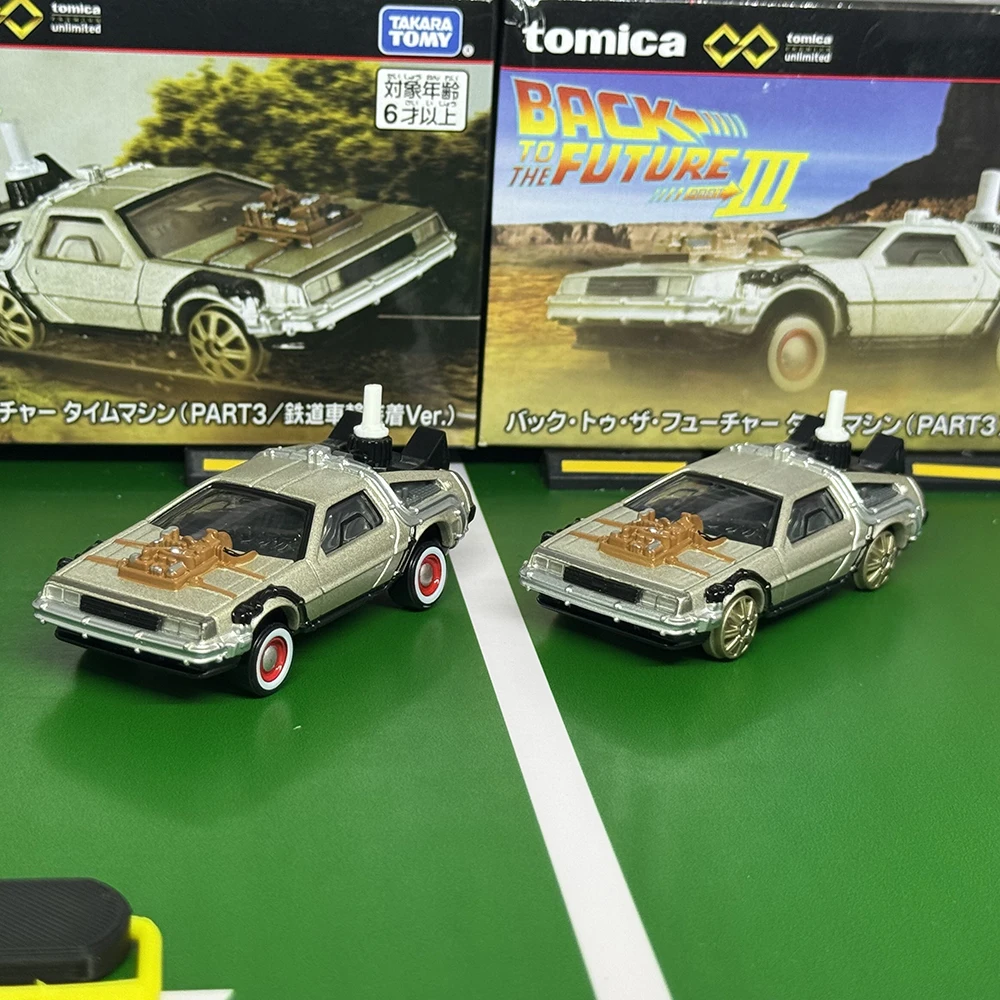 TAKARA TOMY Tomica Onbeperkt TP07 Terug Naar De Toekomst DeLorean DMC-12 Legering Speelgoed Motorvoertuig Diecast Metaal Model Geschenken