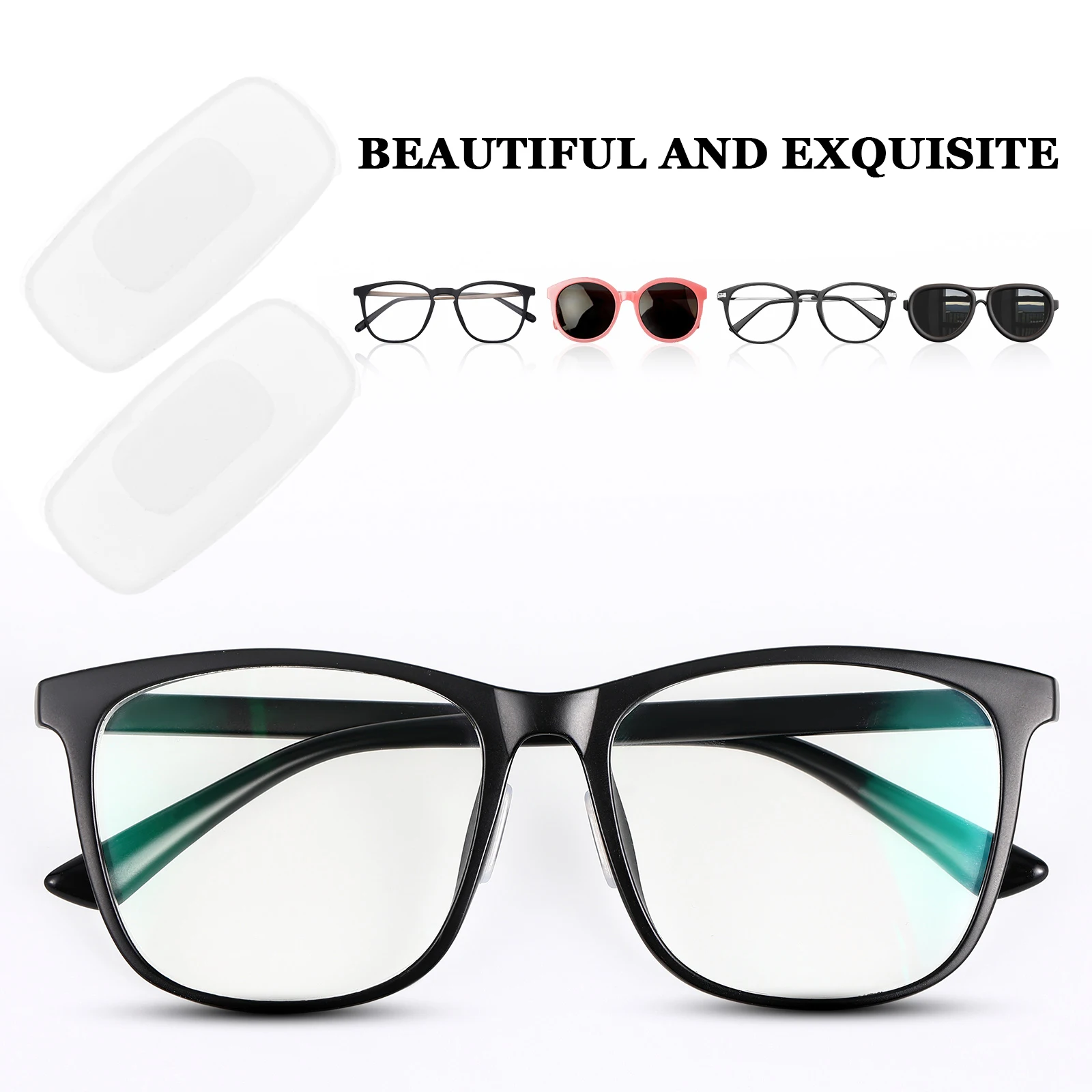 

20 Pairs Sunglasses Nose Pads Rectangle Eyeglasses Silicone Cushions Non Slip Replacement Accessories