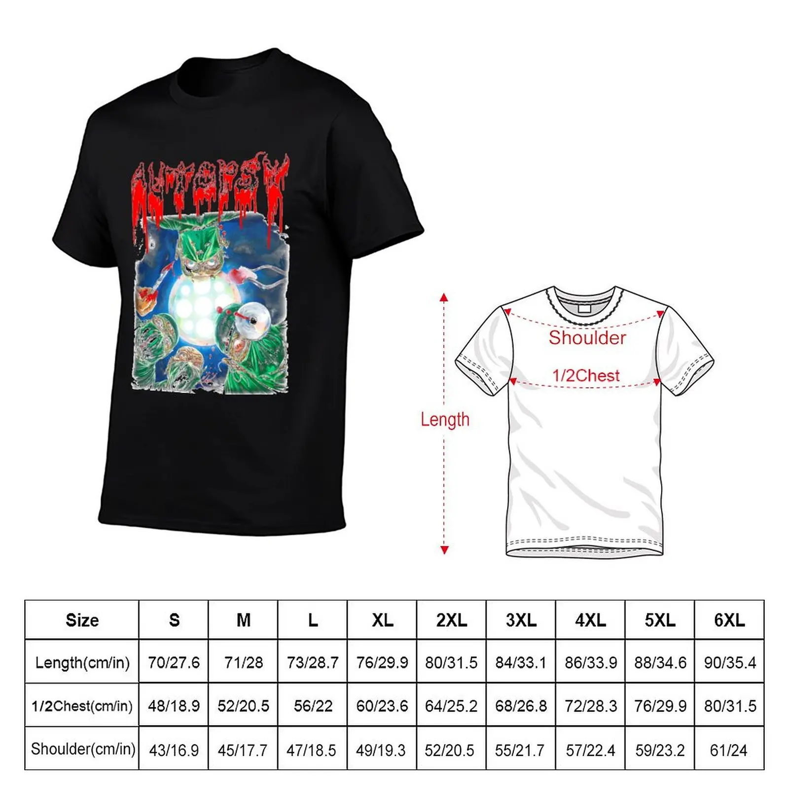 Severed Survival by Autopsy - Classic Old School Death Metal T-Shirt Sports Casual Short Sleeve Cotton Tee