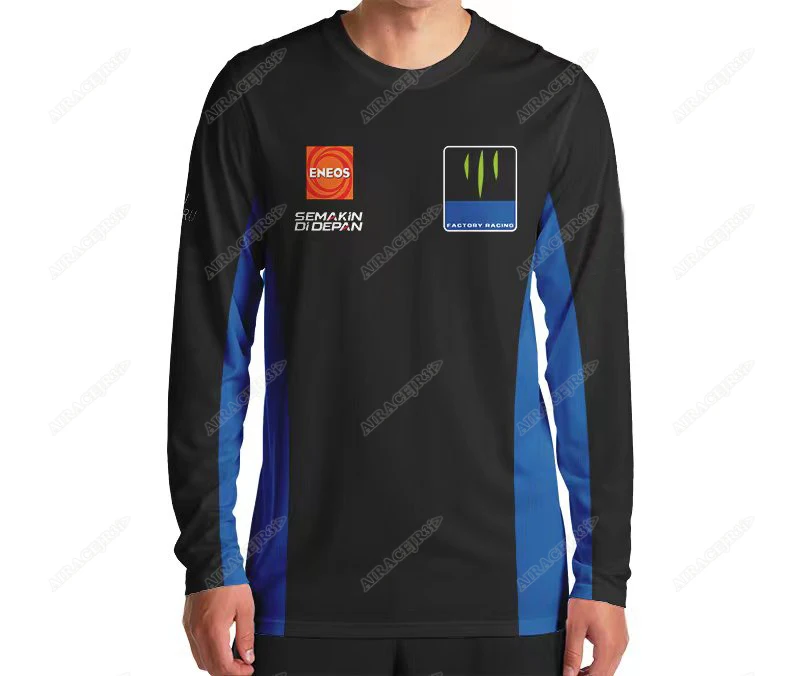 For YAMAHA T-shirt Summer Car Fans Motorcycle Factory Racing Team Men's Quick Dry Not Fade Anti-UV Jerseys Long Sleeves