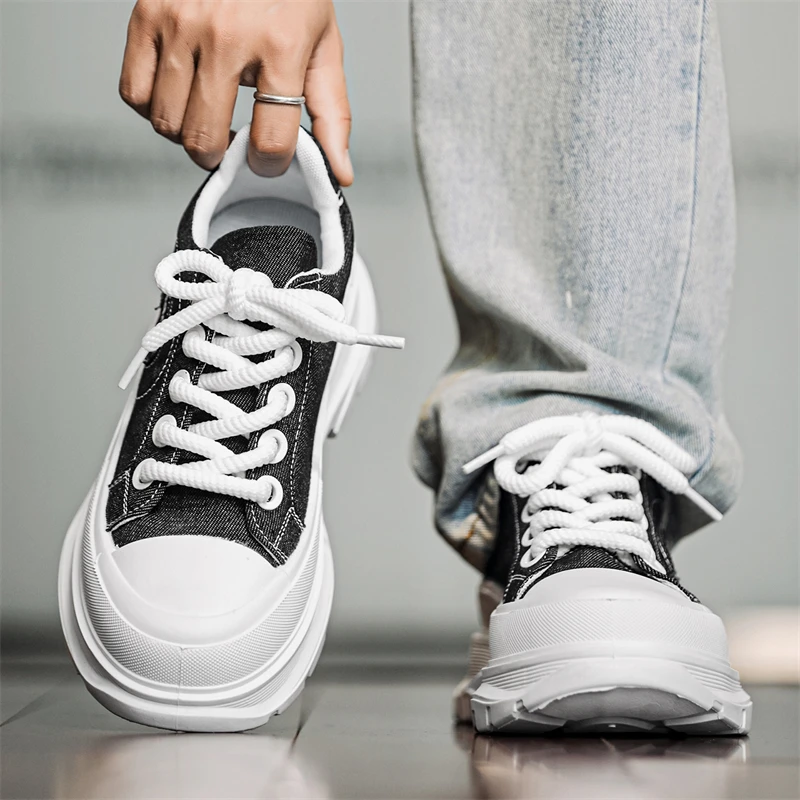 

2025 New Casual Sports Trend Fashionable and Comfortable Thick Sole Versatile British Style Retro Casual Men's Shoes