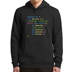 Funny Programmer Hoodies JavaScript Coding Computer Code Nerd Geek Gift Pullover Unisex Casual Soft Hooded Sweatshirt