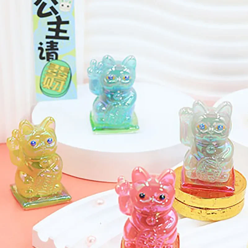 Blessing Lucky Cat Series Mini Blind Box Toys Kawaii Anime Action Figure Caixa Caja Surprise Mystery Box Dolls Girls Gift