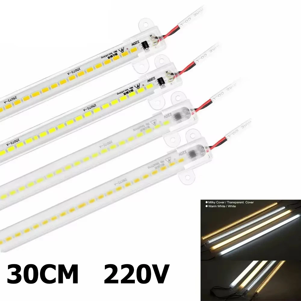 

30CM LED Rigid Light Bar 6W High Brightness LED Fluorescent Floodlight Tube For Industries Showcase 220V Warm/Cool/Neutral White