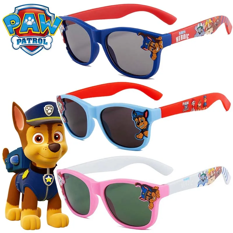 PAW Patrol Chase Sunglasses Round Polarized Kids Sunglasses Silicone Flexible Safety Children Sun Glasses Fashion Shades Eyewear