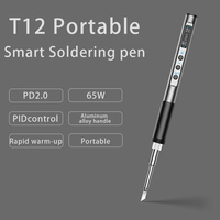 PTS100 T12 PD 65W Smart Electric Soldering Iron Solder Welding Station CNC Metal Body OLED Display Temperature Adjustable Type-C