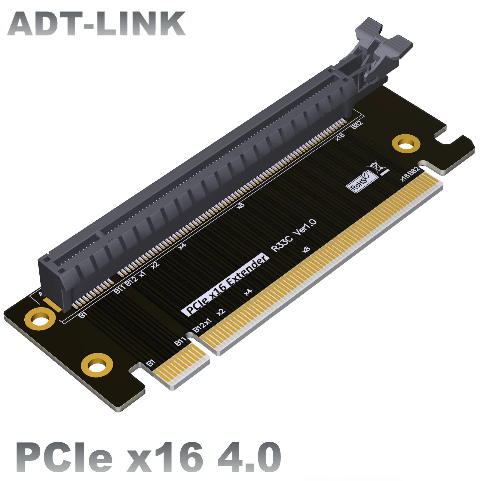 

PCIE 4.0 x16 90 Degree Test Protection Card Graphics Cards Expansion Turn Angled Extender Slots Protector Adapter Gen4 Connector