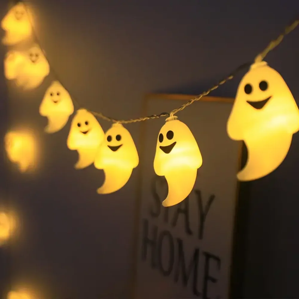 1PC1.5M10LED/3M20LED Halloween ghost battery box light string(without battery),suitable for autumn harvest,party decoration