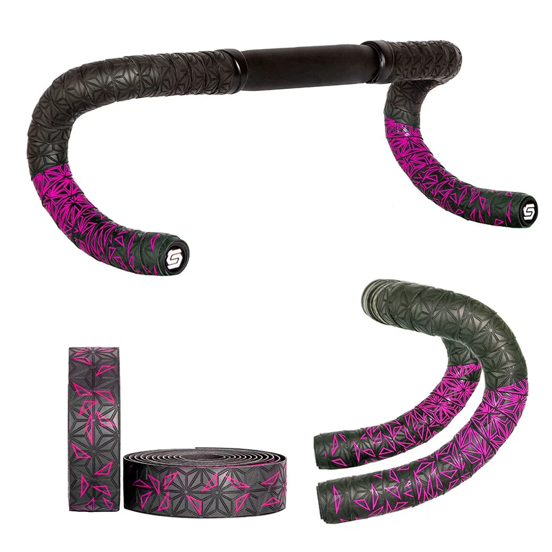 1 Paar Neues Fahrradlenkerband Zweifarbiges Rennrad-Lenkerband mit Chrysanthemenmuster EVA+PU Weiches Anti-Vibrations-Lenkerband Langlebiges Lenkerband – Detail 32