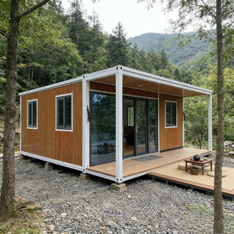 Ready-Made Shipping Container Prefab House Expandable Folding Prefabricated Home 3 Bedrooms Option Living Room Dining Workshop