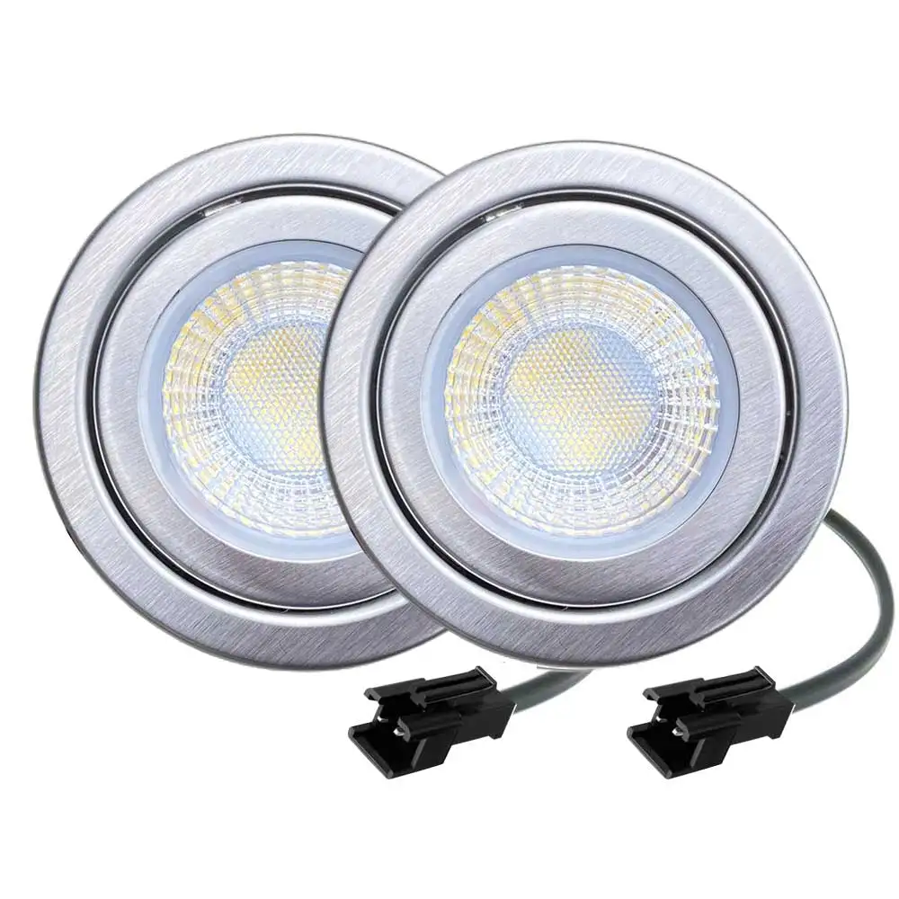 2-teilige 12V AC/DC 1,5W LED-Dunstabzugshaubenleuchte 55-60mm Loch Rauchabzugshaube Ventilator Schranklampe 15W Halogen-Äquivalent – Detail 4
