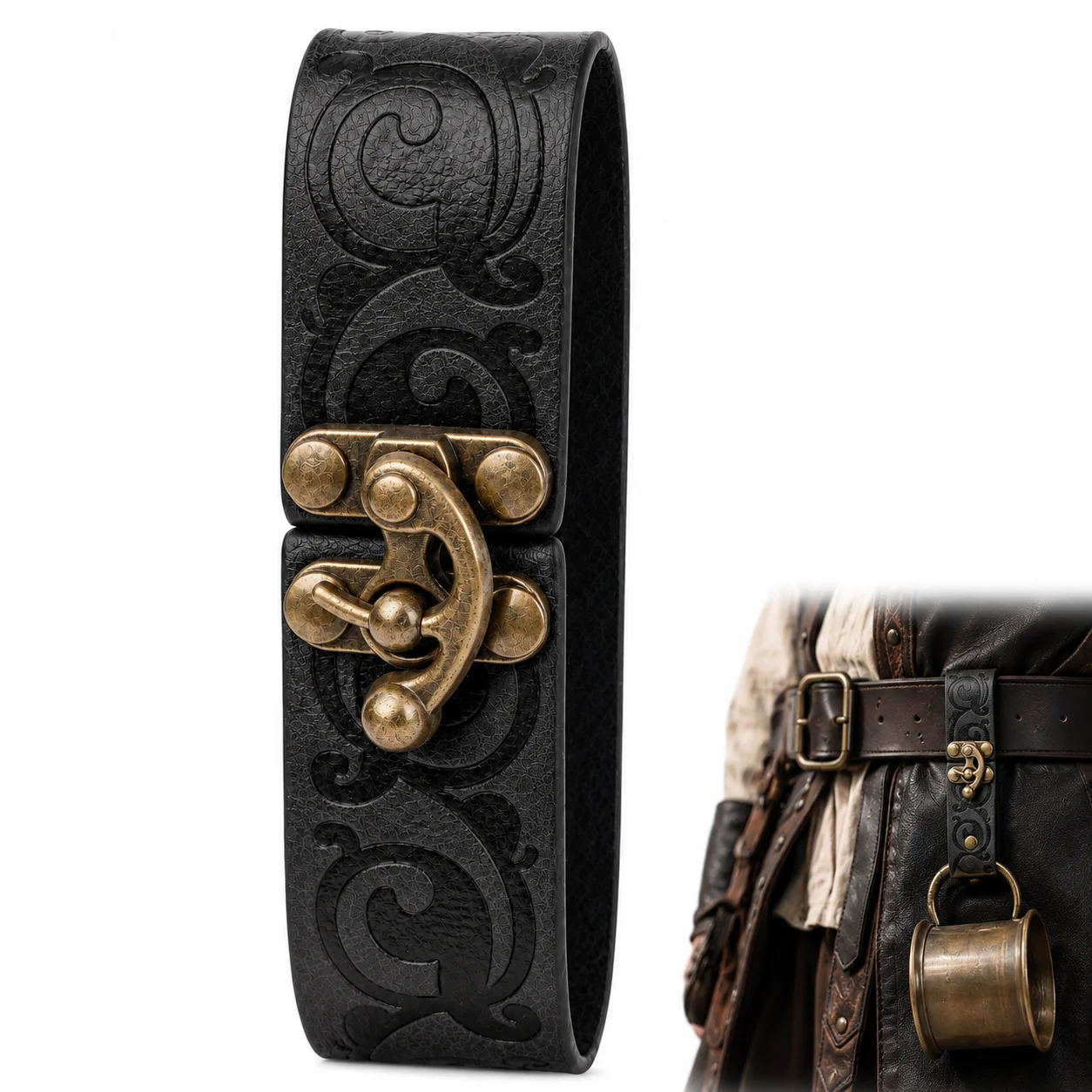 Medieval Celtic Mug Holder for Adult Renaissance Cosplay