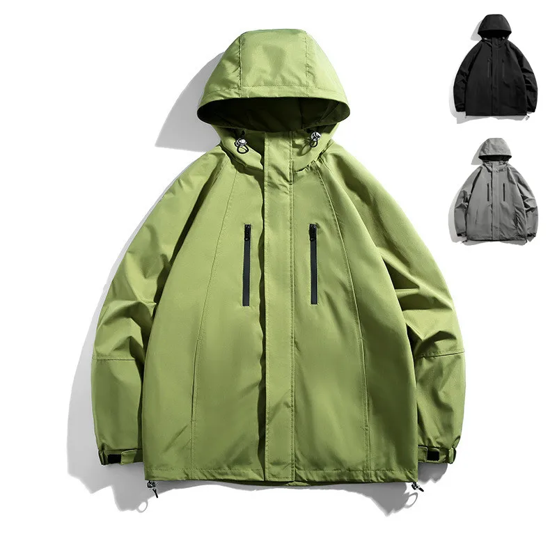 2023 New Harajuku Green Jackets Men‘s Y2k Streetwear Coats Oversized Gorpcore Outdoor Oversized Vintage Jacket Trending Products