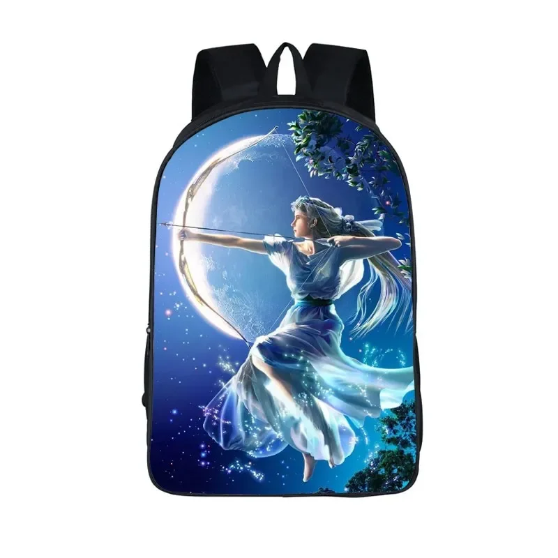 Mochila fantasia lua impressa para meninos e meninas, bolsa de livro estudantil, mochila estilo desenho animado, mochila de viagem para adolescentes, mulheres, homem