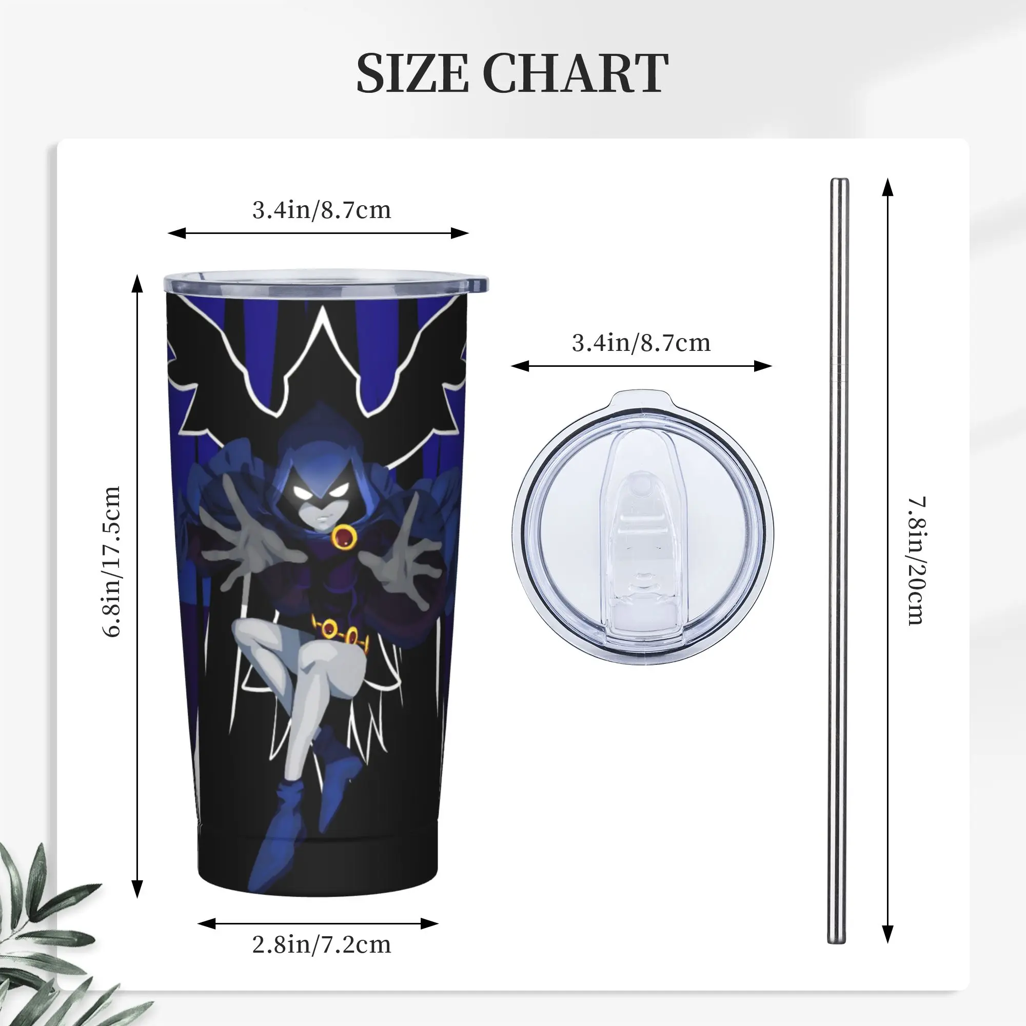 Teen Go Cartoon Insulated Tumbler with Straws Lid Anime Stainless Steel Coffee Mugs Double Wall Spill Proof Cup, 20oz view 5