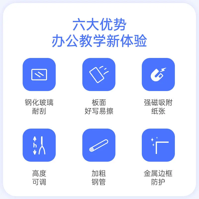 Tempered glass bracket type, whiteboard household, teaching