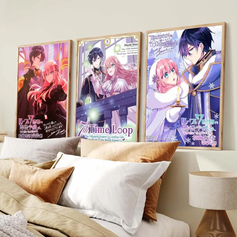 Romance Anime 7-7th T-Time Loop Poster Modern Minimalist Wall Art Prints Poster Home Decor Interior Bedroom Living Room