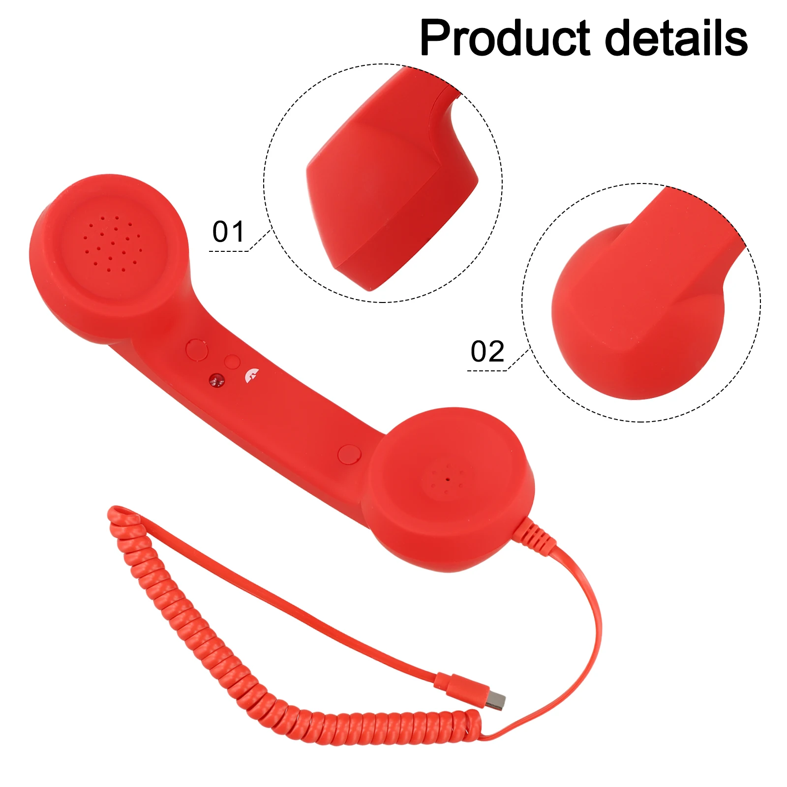 Wired For Type-C Mobile Calls Telephones Handset Call Accessory Play Clear Calls Handset Headset Accessories
