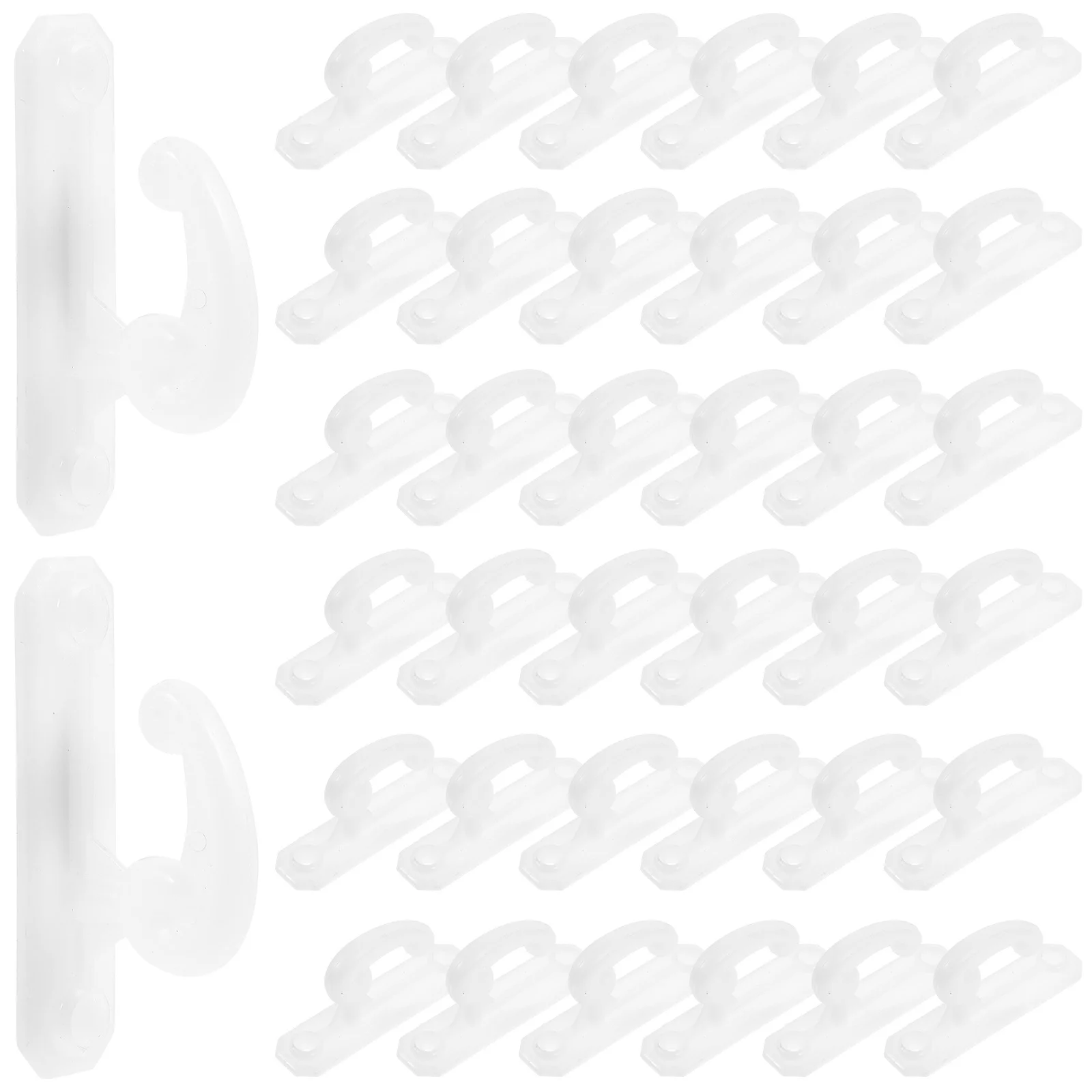 75 قطعة ستارة بلاستيكية لخطاف بلاستيكي ملابس معلقة جدار جبل خطاطيف معطف خطافات الستائر لتنظيم المنزل