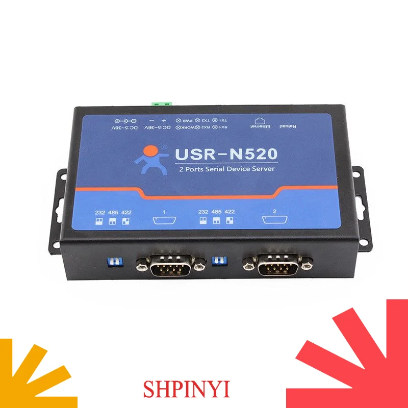 USR-N520 Support Modbus RTU 2 serial port rs232 rs485 rs422 to ethernet converter