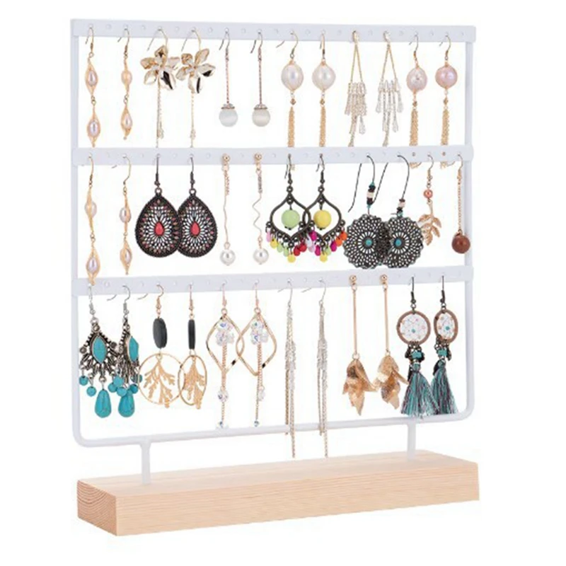 Стеллаж для хранения сережек, подставка для демонстрации ювелирных изделий, подставка для сережек, ожерелий, колец, подставка для ювелирных изделий, легкая в установке и использовании